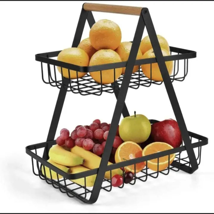 Kitchen Organizer Kitchen Counter Rack In Black Color